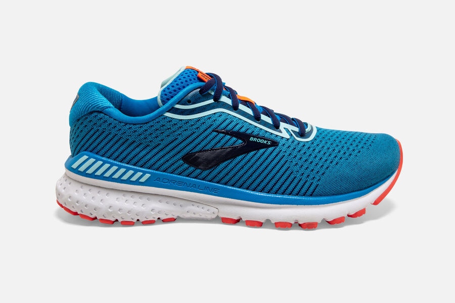 Brooks Women's Adrenaline GTS 20 Road Running Shoes Blue/Navy/Coral ( WCKGJ3641 )